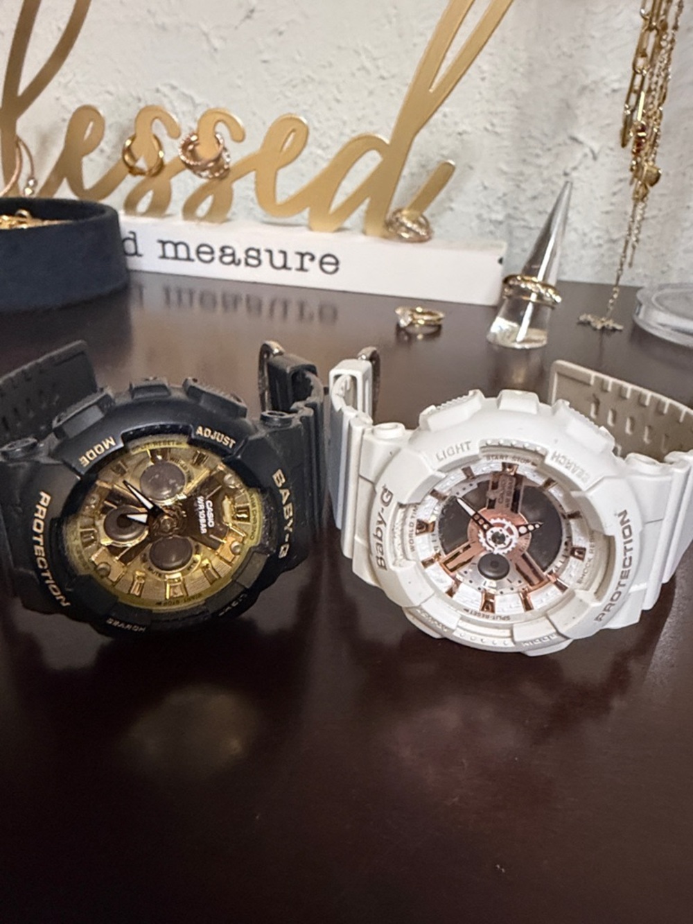 Casio Baby-G Dual Watch Set — Black with Gold & White with Rose Gold